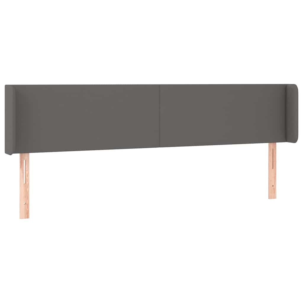 Szürke műbőr LED-es fejtámla 163x16x78/88 cm 3