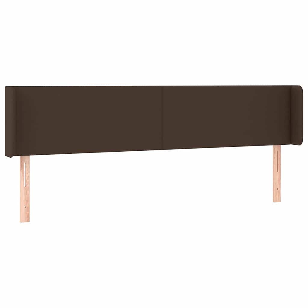 Barna műbőr LED-es fejtámla 203x16x78/88 cm 3