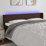 Barna műbőr LED-es fejtámla 203x16x78/88 cm