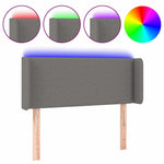 Sötétszürke szövet LED-es fejtámla 83 x 16 x 78/88 cm 2