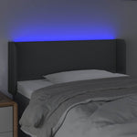 Sötétszürke szövet LED-es fejtámla 83 x 16 x 78/88 cm 4