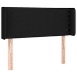 Fekete szövet LED-es fejtámla 93 x 16 x 78/88 cm 3