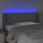 Világosszürke szövet LED-es fejtámla 103 x 16 x 78/88 cm 4