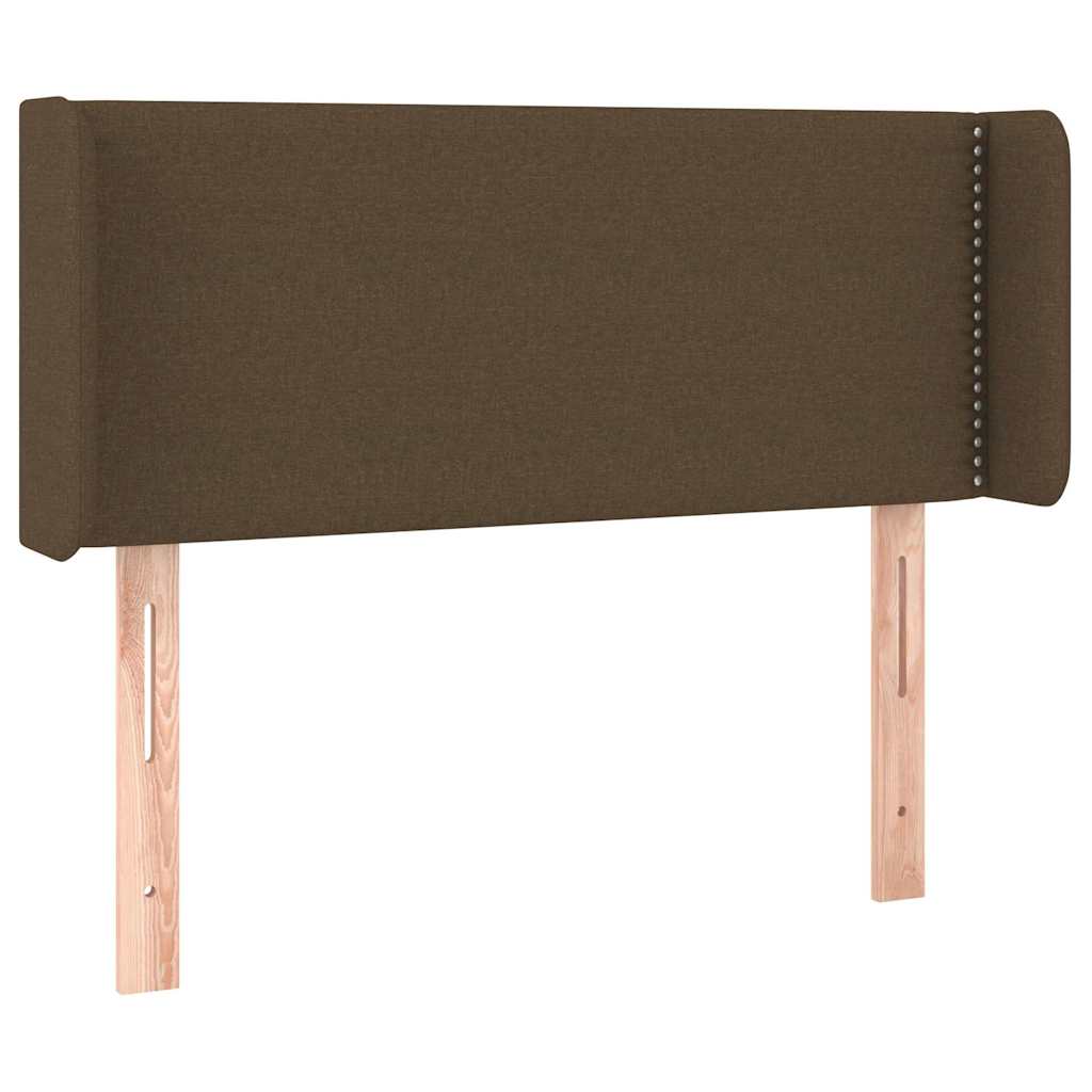Sötétbarna szövet LED-es fejtámla 103 x 16 x 78/88 cm 3