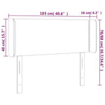 Sötétbarna szövet LED-es fejtámla 103 x 16 x 78/88 cm 6
