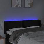 Fekete szövet LED-es fejtámla 147 x 16 x 78/88 cm 4