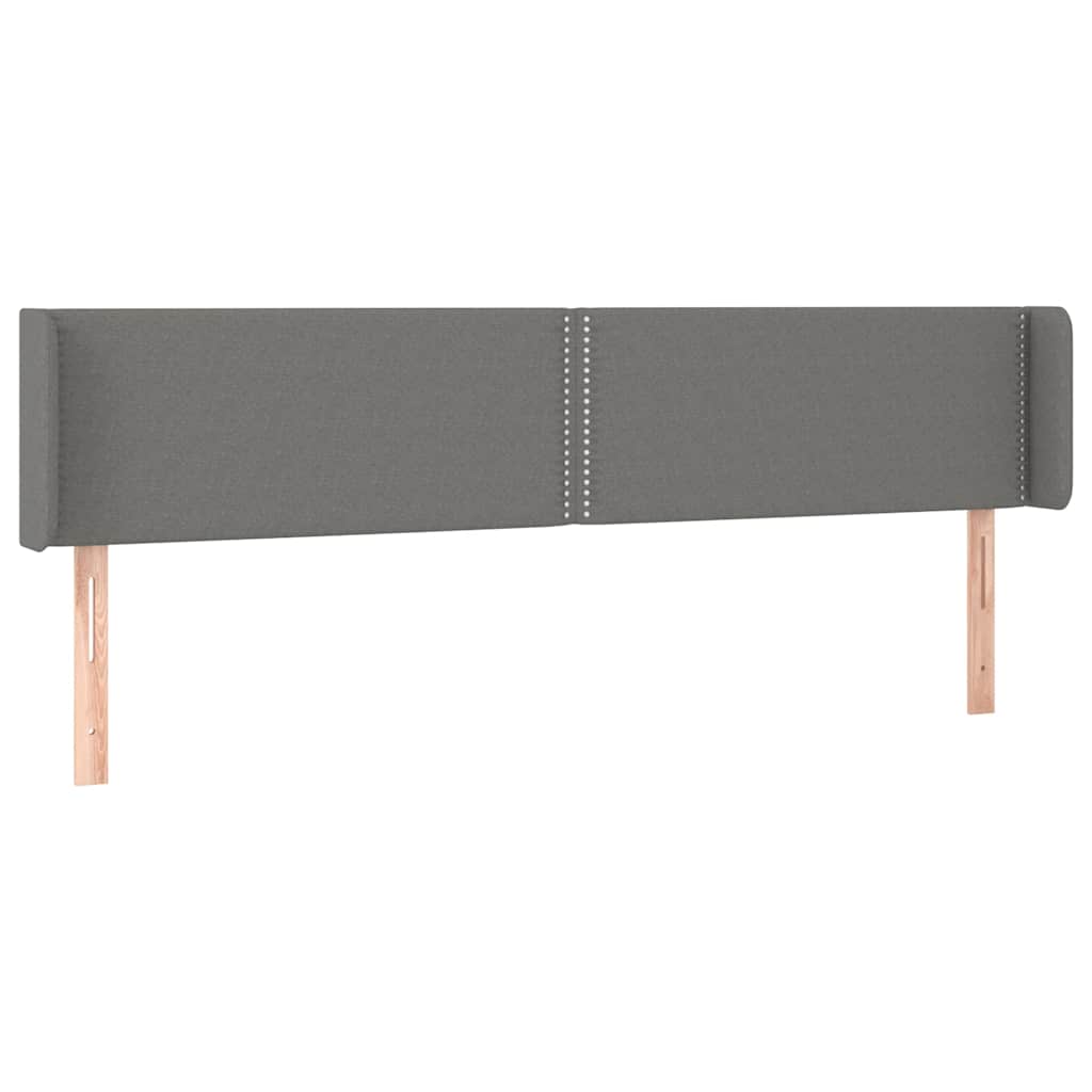 Sötétszürke szövet LED-es fejtámla 183 x 16 x 78/88 cm 3