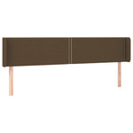 Sötétbarna szövet LED-es fejtámla 183 x 16 x 78/88 cm 3