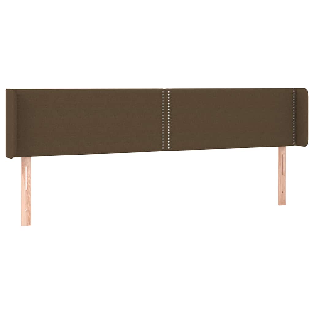 Sötétbarna szövet LED-es fejtámla 183 x 16 x 78/88 cm 3
