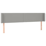 Világosszürke szövet LED-es fejtámla 203 x 16 x 78/88 cm 3