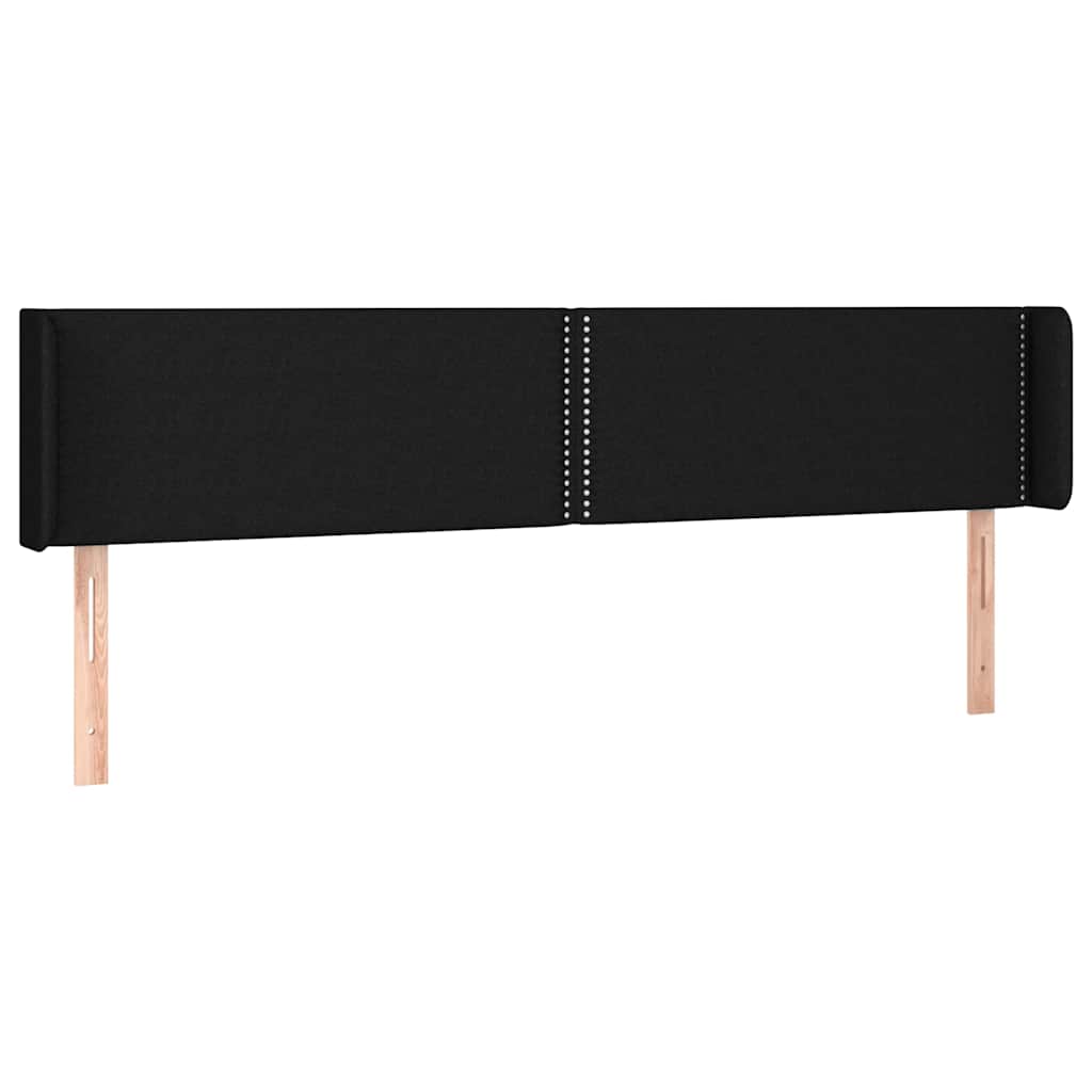 Fekete szövet LED-es fejtámla 203 x 16 x 78/88 cm 3
