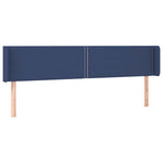 Kék szövet LED-es fejtámla 203 x 16 x 78/88 cm 3