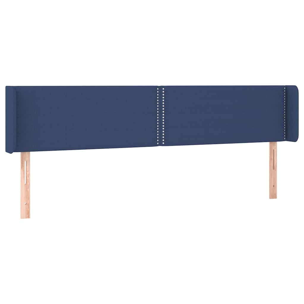 Kék szövet LED-es fejtámla 203 x 16 x 78/88 cm 3