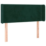Sötétzöld bársony LED-es fejtámla 83 x 16 x 78/88 cm 3