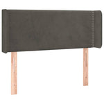 Sötétszürke bársony LED-es fejtámla 103 x 16 x 78/88 cm 3