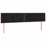 Fekete bársony LED-es fejtámla 203 x 16 x 78/88 cm 3
