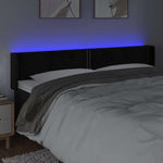 Fekete bársony LED-es fejtámla 203 x 16 x 78/88 cm 4