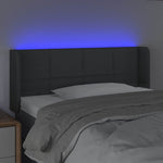 Sötétszürke szövet LED-es fejtámla 83 x 16 x 78/88 cm 4