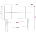 Sötétszürke szövet LED-es fejtámla 83 x 16 x 78/88 cm 6