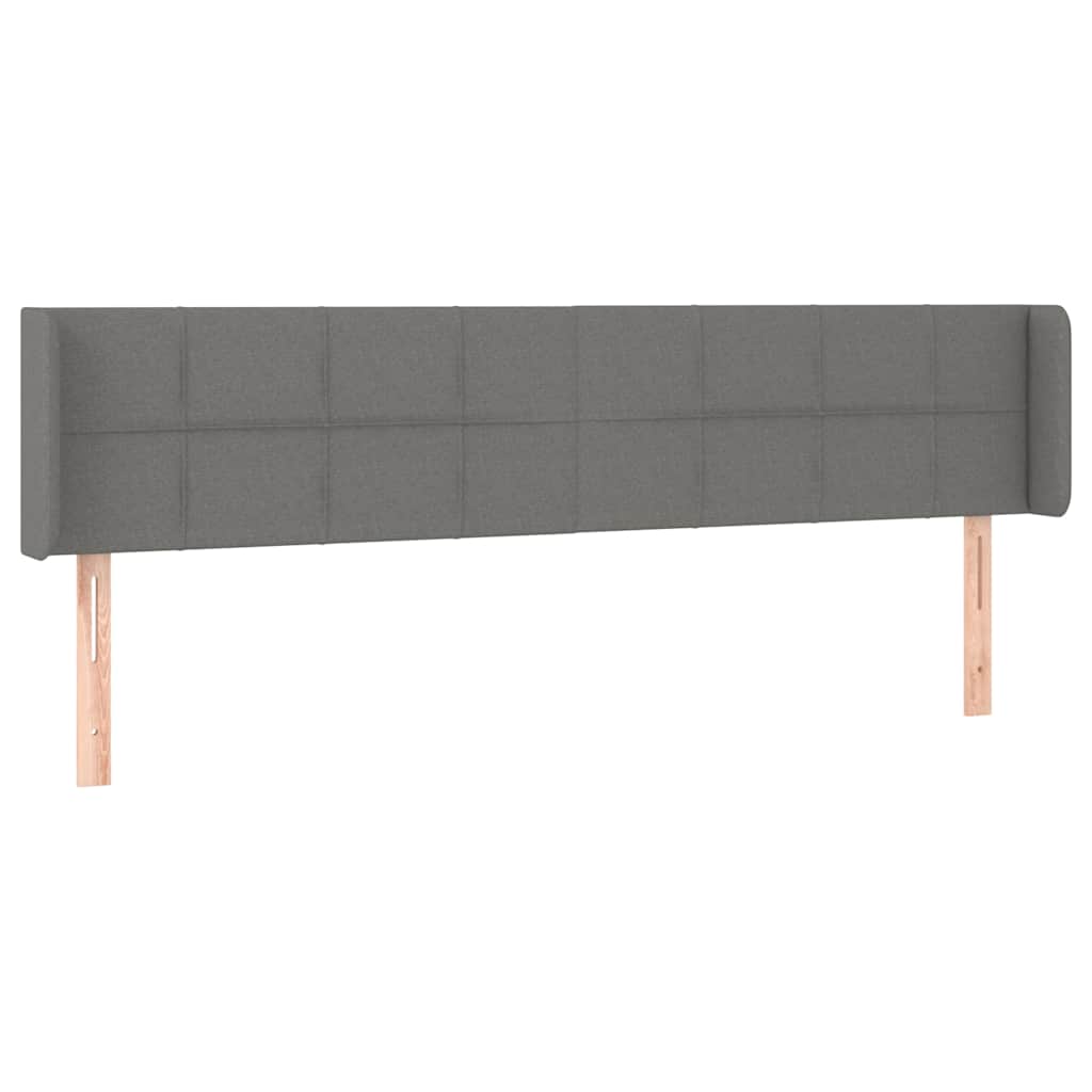 Sötétszürke szövet LED-es fejtámla 163 x 16 x 78/88 cm 3