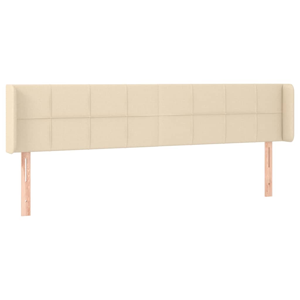 Krémszínű szövet LED-es fejtámla 163 x 16 x 78/88 cm 3