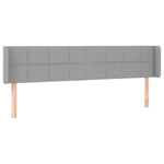 Világosszürke szövet LED-es fejtámla 203 x 16 x 78/88 cm 3