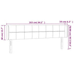 Sötétszürke bársony LED-es fejtámla 163 x 16 x 78/88 cm 6