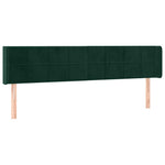 Sötétzöld bársony LED-es fejtámla 163 x 16 x 78/88 cm 3