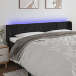 Fekete bársony LED-es fejtámla 203 x 16 x 78/88 cm