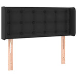 Fekete műbőr LED-es fejtámla 93 x 16 x 78/88 cm 3