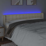 Krémszínű műbőr LED-es fejtámla 183 x 16 x 78/88 cm 4