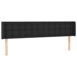 Fekete műbőr LED-es fejtámla 203 x 16 x 78/88 cm 3