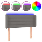 Sötétszürke szövet LED-es fejtámla 93 x 16 x 78/88 cm 2