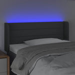 Sötétszürke szövet LED-es fejtámla 93 x 16 x 78/88 cm 4