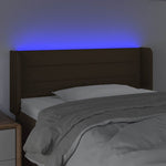 Sötétbarna szövet LED-es fejtámla 93 x 16 x 78/88 cm 4