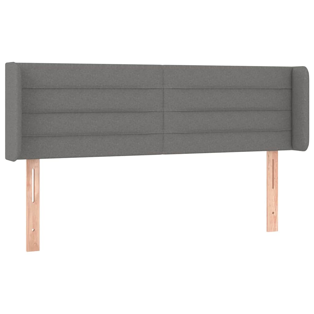 Sötétszürke szövet LED-es fejtámla 147 x 16 x 78/88 cm 3