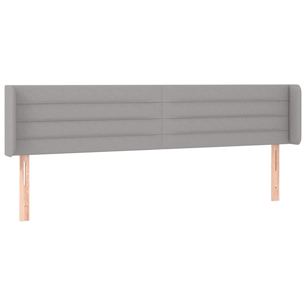 Világosszürke szövet LED-es fejtámla 163 x 16 x 78/88 cm 3