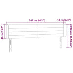 Fekete szövet LED-es fejtámla 163 x 16 x 78/88 cm 6
