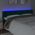 Sötétzöld bársony LED-es fejtámla 163 x 16 x 78/88 cm 4