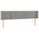 Világosszürke bársony LED-es fejtámla 203 x 16 x 78/88 cm 3