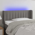 Sötétszürke szövet LED-es fejtámla 83 x 16 x 78/88 cm