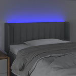 Világosszürke szövet LED-es fejtámla 93 x 16 x 78/88 cm 4