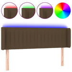 Sötétbarna szövet LED-es fejtámla 147 x 16 x 78/88 cm 2