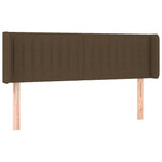 Sötétbarna szövet LED-es fejtámla 147 x 16 x 78/88 cm 3