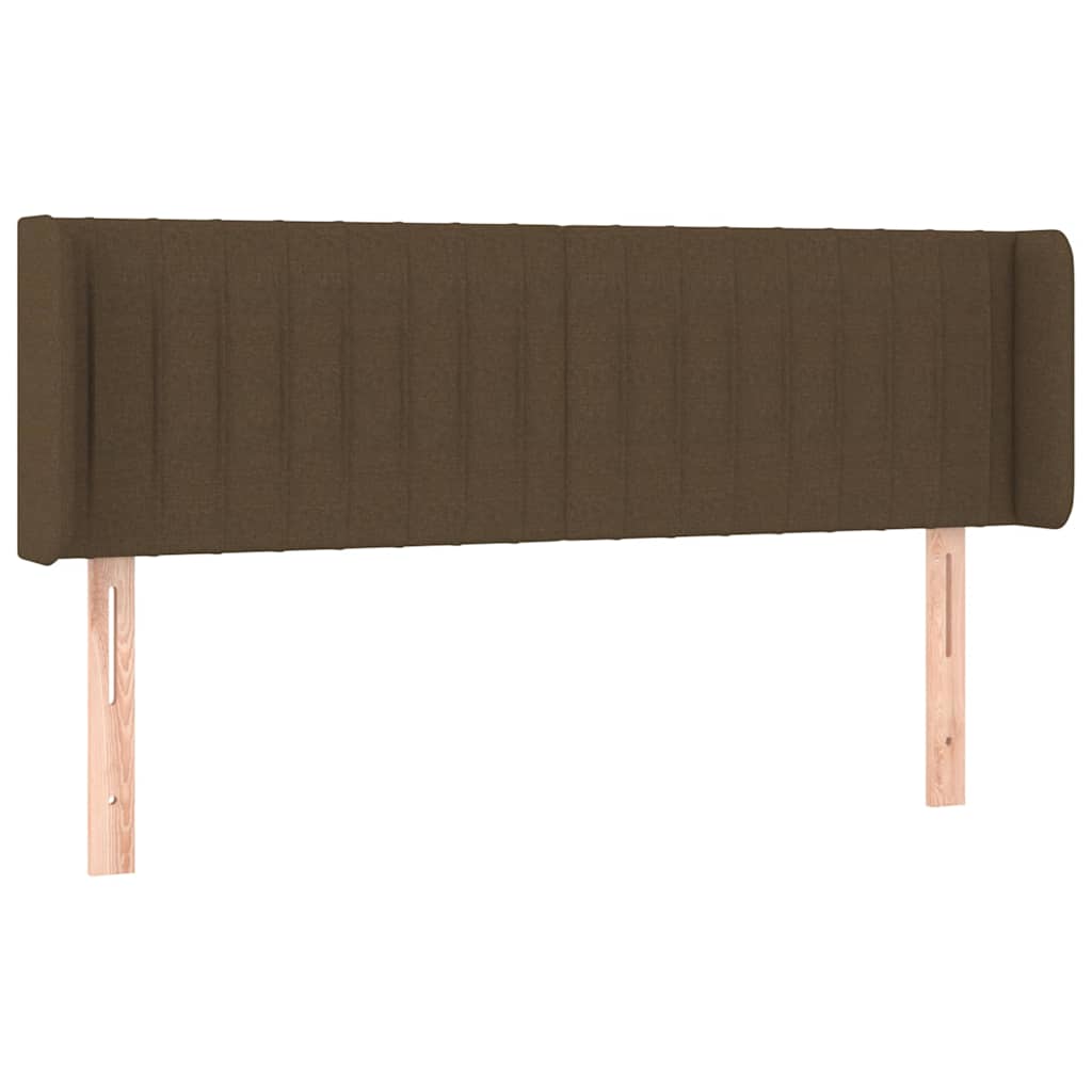 Sötétbarna szövet LED-es fejtámla 147 x 16 x 78/88 cm 3