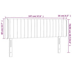 Sötétbarna szövet LED-es fejtámla 147 x 16 x 78/88 cm 6