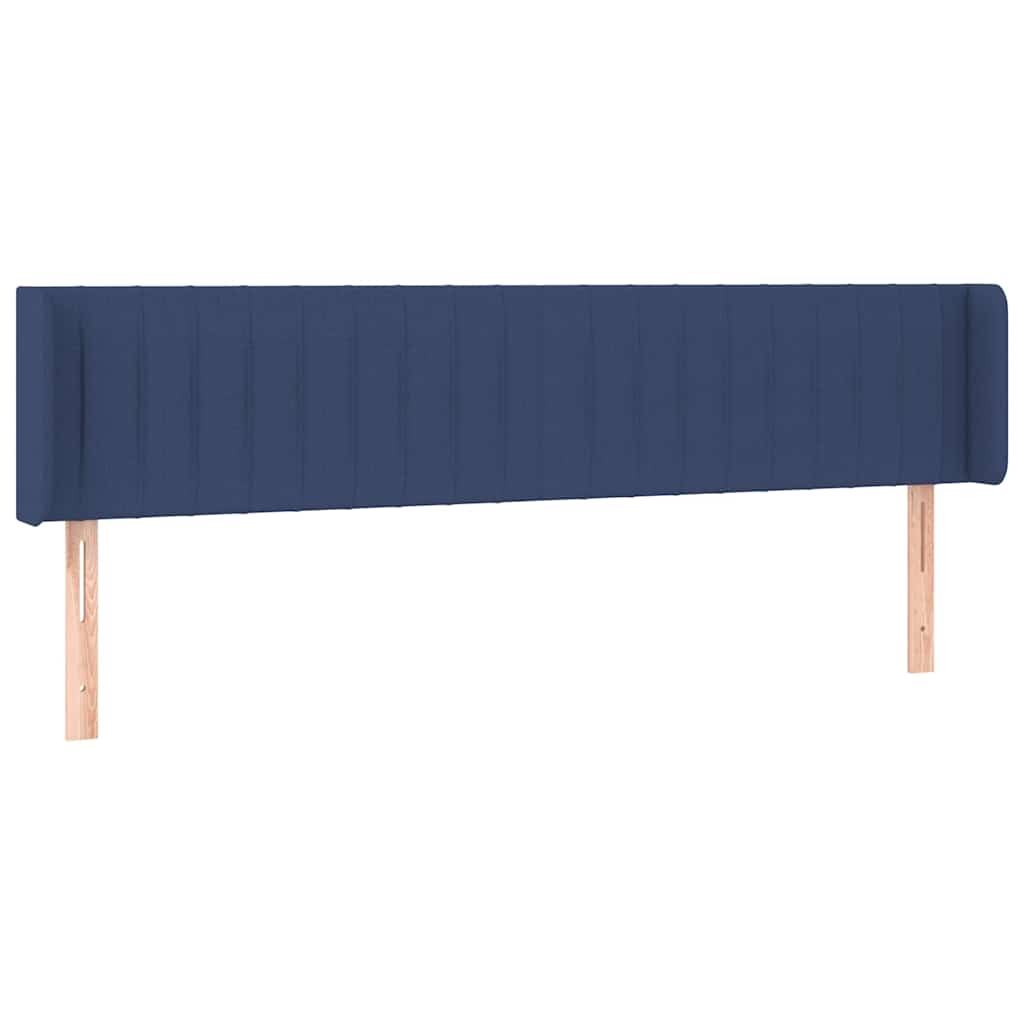 Kék szövet LED-es fejtámla 163 x 16 x 78/88 cm 3