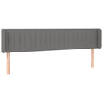 Sötétszürke szövet LED-es fejtámla 183 x 16 x 78/88 cm 3