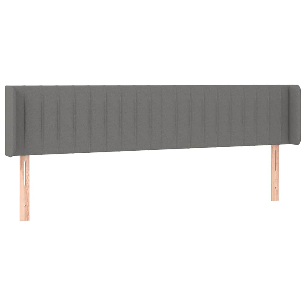 Sötétszürke szövet LED-es fejtámla 183 x 16 x 78/88 cm 3
