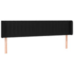 Fekete szövet LED-es fejtámla 183 x 16 x 78/88 cm 3